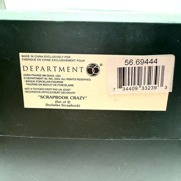 Dept. 56 Snowbabies "Scrapbook Crazy" Item #56.69444 Original Box W/Scrapbook - Picture 10 of 10